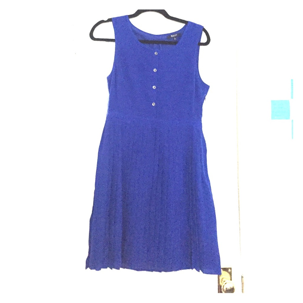 100% silk gorgeous cobalt blue madewell dress sz6